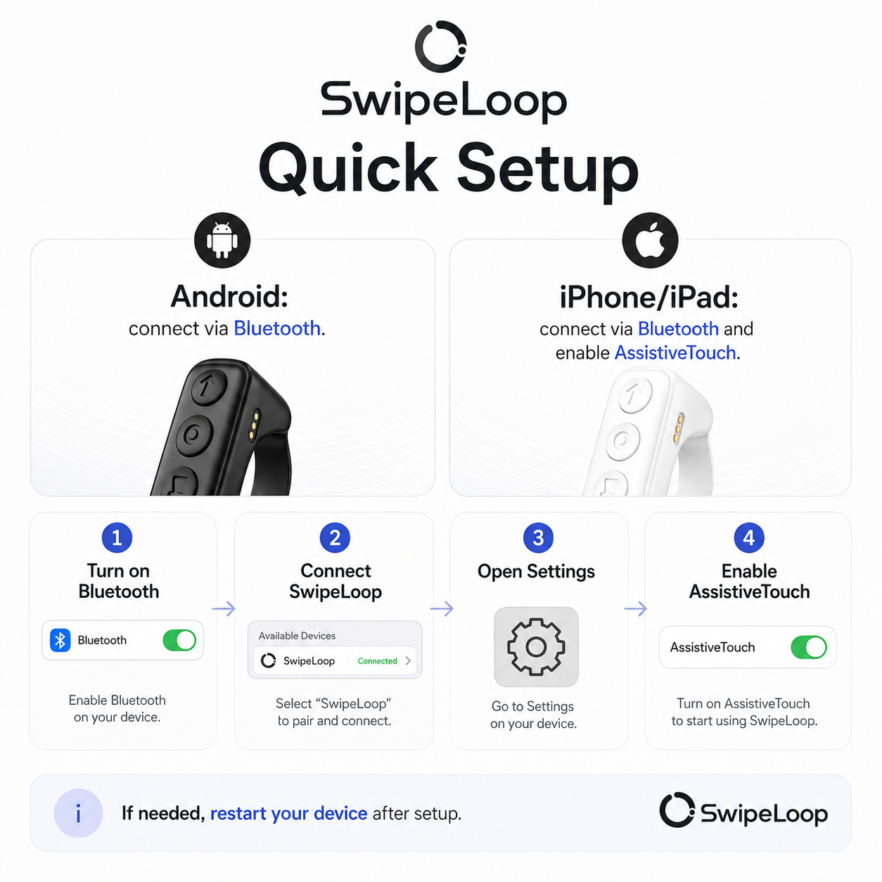 Bluetooth Scroll Loop Ring