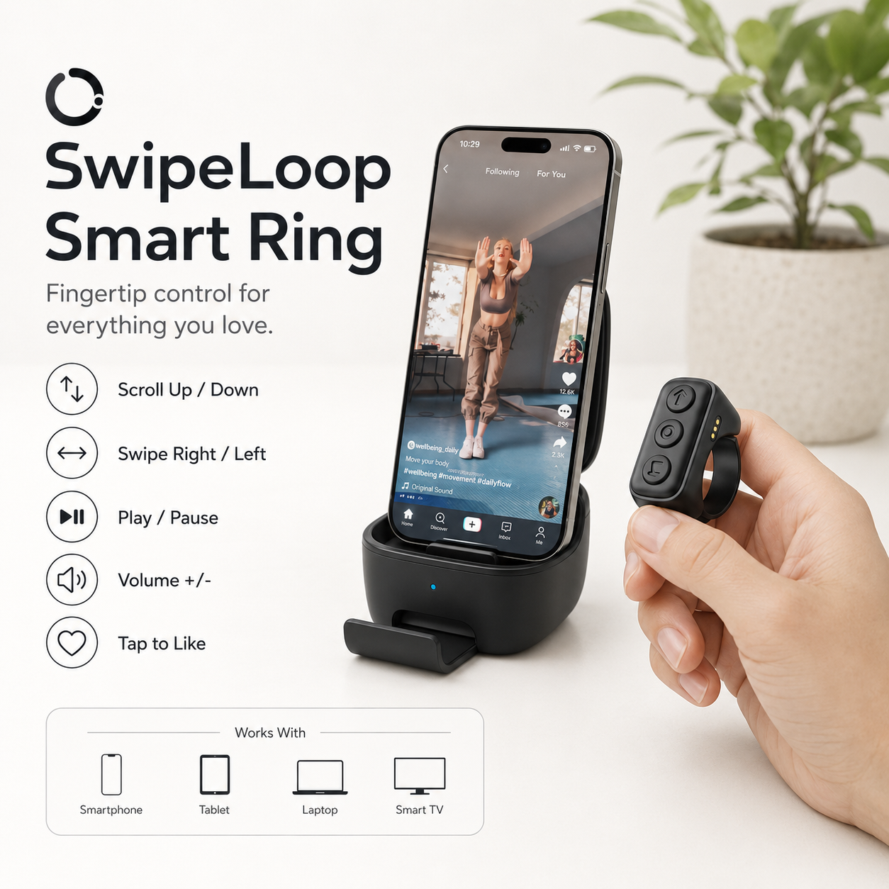 Bluetooth Scroll Loop Ring