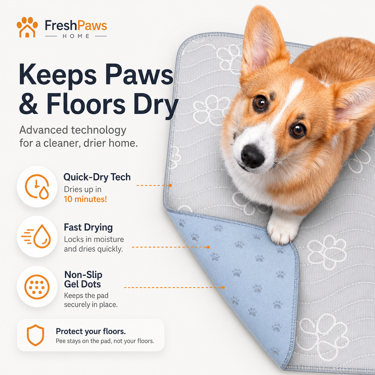 Ultra-Absorbent Washable Pet Training Pad