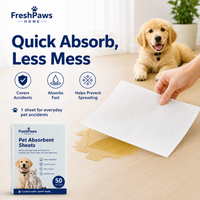 Instant Absorbent Pet Cleanup Sheets