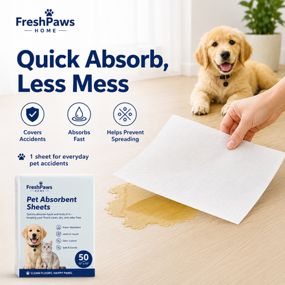 Instant Absorbent Pet Cleanup Sheets