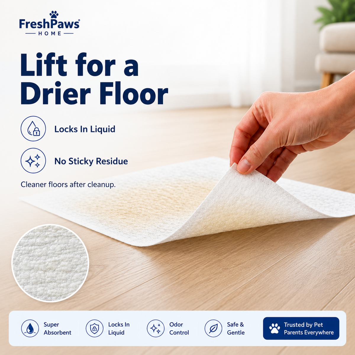 Instant Absorbent Pet Cleanup Sheets