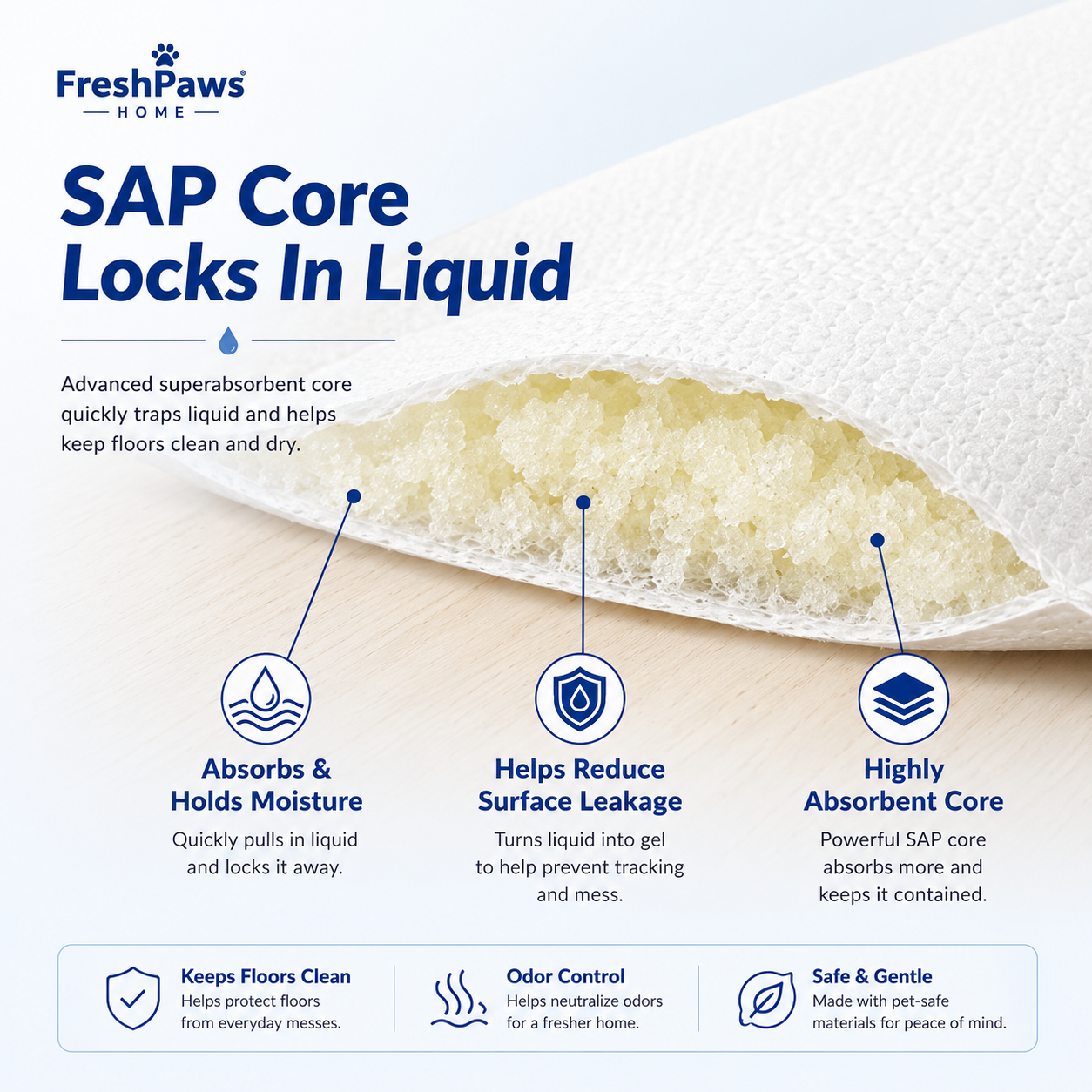 Instant Absorbent Pet Cleanup Sheets