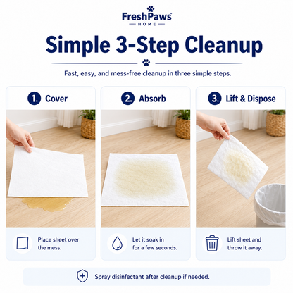 Instant Absorbent Pet Cleanup Sheets