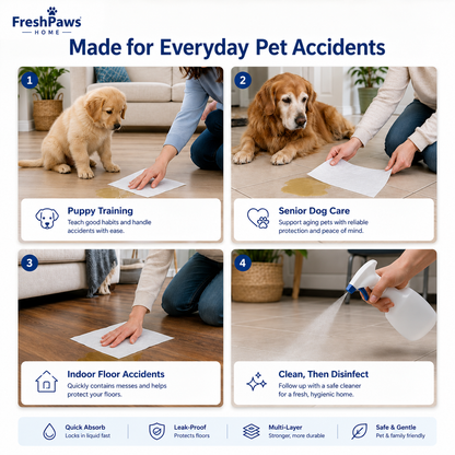 Instant Absorbent Pet Cleanup Sheets